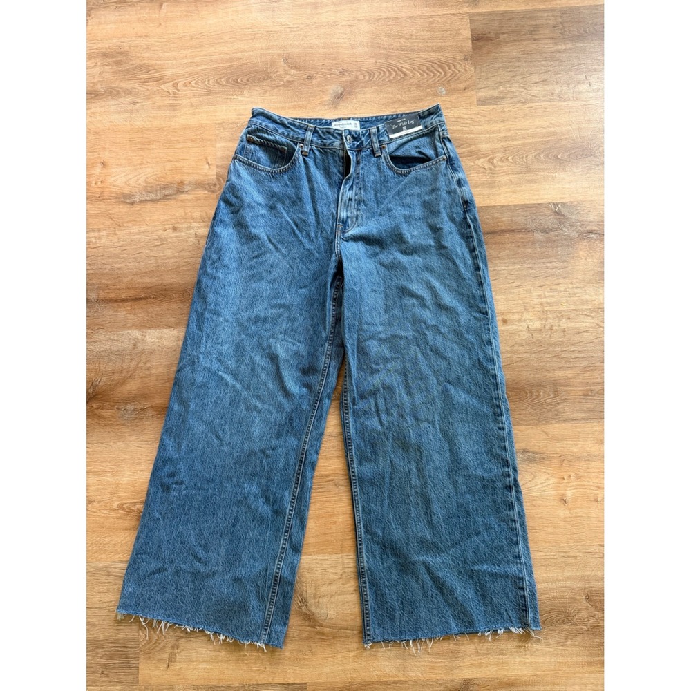 Abercrombie Curve Love High Rise Wide Leg Denim